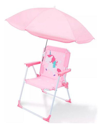 1 Sillita Plegable Infantil Con Sombrilla Diseño Animalitos