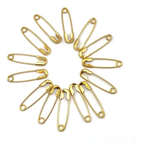 Alfiler De Gancho De 2 Cm Por 100 Unidades Dorado