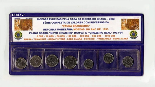 Moedas Do Brasil Série Fauna Brasileira 1993 Rara - Display