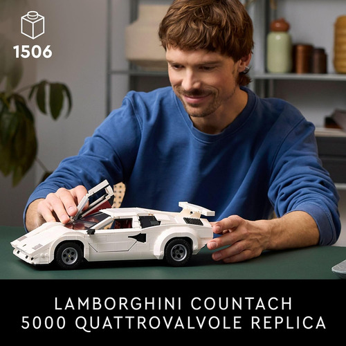 Lego Icons Lamborghini Countach 5000 Quattrovalvole Model...
