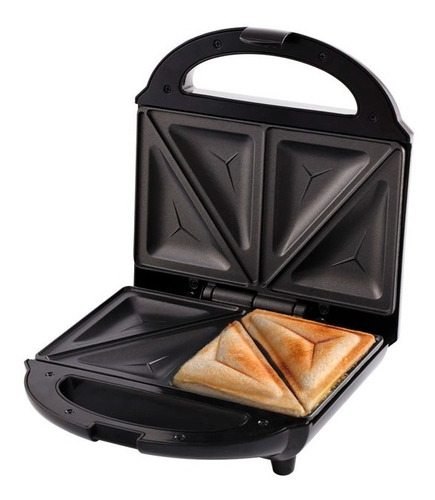 Sandwichera Premium Power Ready 2 Piezas Negro Masterchef Color Negro con acentos de Acero Inoxidable 110V