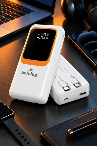 Carregador Portátil Powerbank Turbo Rápido 20000mah C/ Cabos