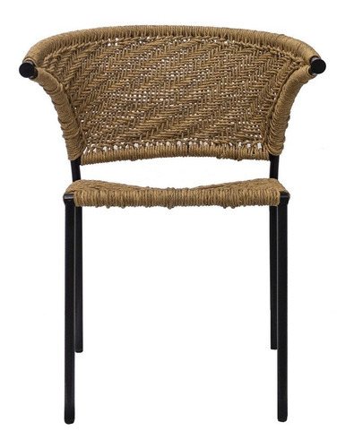 Silla Artesanal Cuerda Taxco By Promobel Color De La Estructura De La Silla Negro Color Del Asiento Beige