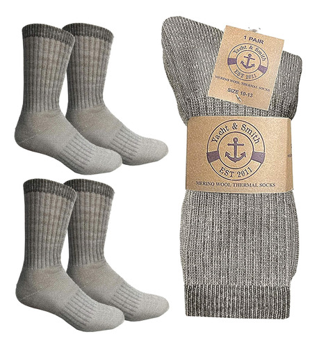 Yacht & Smith 4 Pares De Calcetines De Lana Merino Para Homb