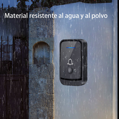 Timbre Inalámbrico Para Puerta Con 2 Receptores Impermeables