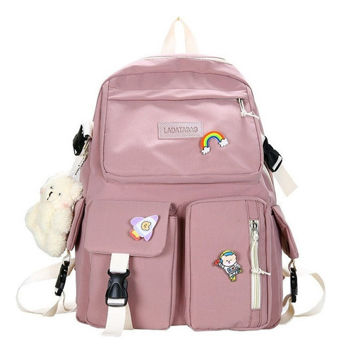 Viaje De Nailon Impermeable Mochila Escolar Mochila Kawaii