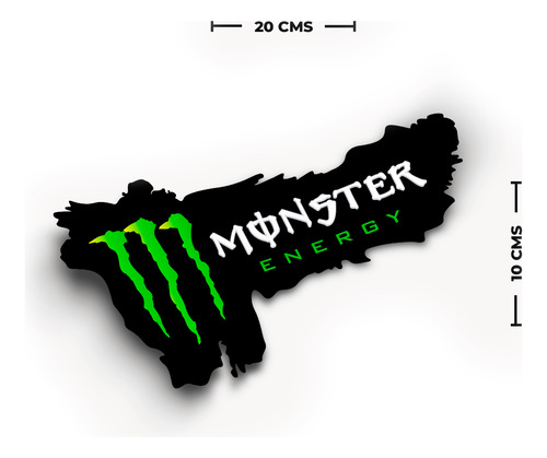 Sticker Logo Monster Energy Vinil Adhesivo Calcomania 20cm