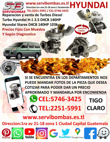Turbo Hyundai Terracan 2.5 D4bh Guatemala