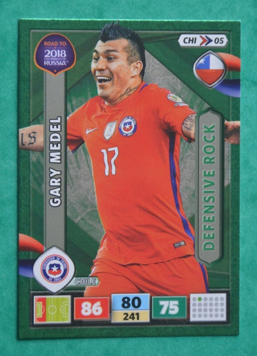Carta Adrenalyn Xl Road To Russia / Gary Medel / Chile