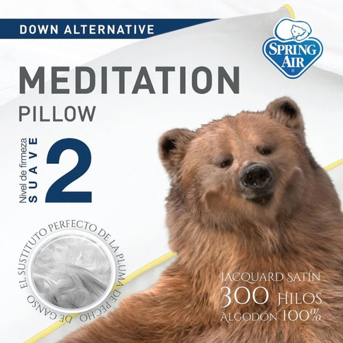 Almohada Spring Air King Size Meditation Con Plumas Firme Sp