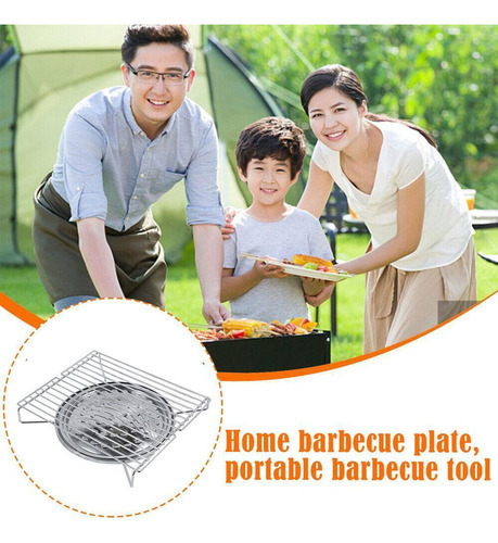- Para Placa De Parrilla Portátil De Acero Inoxidable