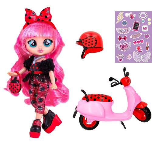 Scooter Lady Bff Cry Babies - Muñeca 19.81 Cm Multicolor