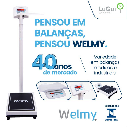 Balança Profissional C Inmetro Pediátrica 15kg 109e Welmy