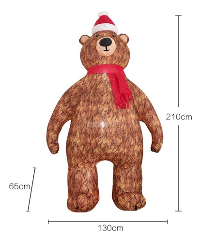 Juguete Inflable Navideño De 210 Cm, Decoración Para