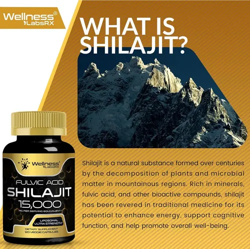 Puro Shilajit Del Himalaya Ultra Organico +15000mg 120caps