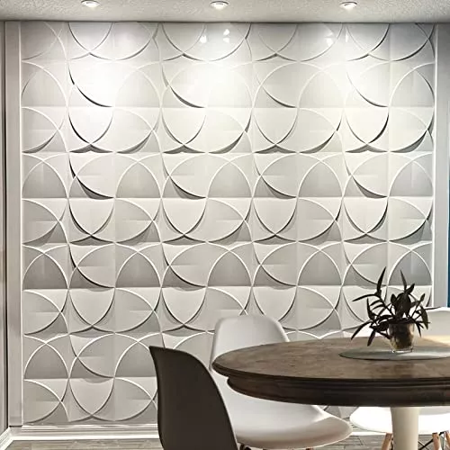 Art3d Paneles para pared 3D para decoración de paredes de interior, Blanco,  A10033
