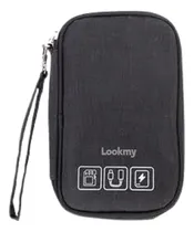 Comprar Estuche De Cables Para Viaje Negro | Organizador De Valija Pendrive Memoria Cargador Cables | Estuche Para Accesorios Electrónicos Lookmy |