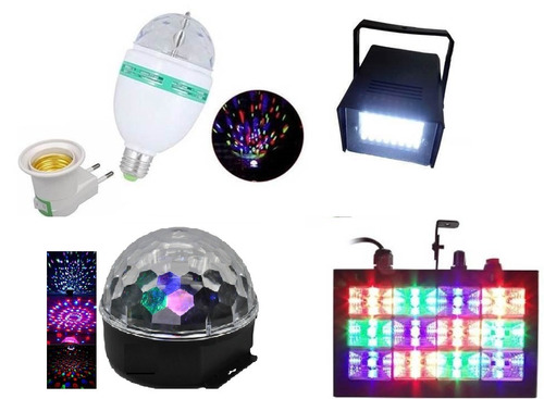 Kit Festa Iluminação Dj Balada Bola Maluca Led Laser Envio