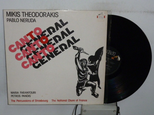 Mikis Theodorakis  Canto General Vinilo Promo Argentino