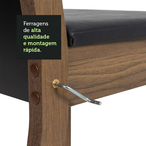 Juego De Comedor Con Mesa Y 4 Sillas Madesa Agnes Mn