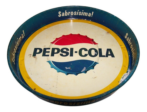 Pepsi Cola Sabrosísima! Bandeja De Metal Años 60s