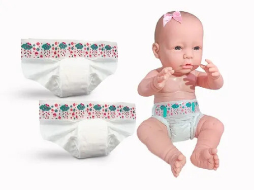 Imagem 3 de 6 de Kit C/ 50 Fralda Boneca My Little Baby Alive E Outras + Brin