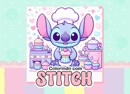 Livro De Colorir Stitch Capa Holográfica Dura 50 Desenhos Folha 180 G Wire-o Estilo Bobbie Goods Caderno Pintar Livro Colorir Para Adultos E Crianças Stitch Menina