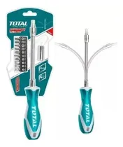 Comprar Destornillador 12 Piezas Puntas Eje Flexible Total Tools