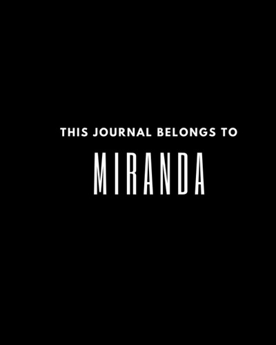 Libro: En Ingles Gifts For Miranda Personalized Name Journa