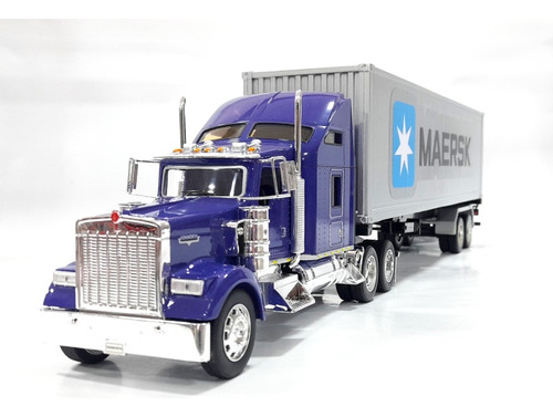 Camion Kenworth Con Contenedor Escala 1:32 Camioncitos Welly