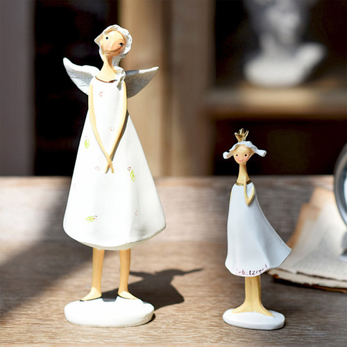 Figura De Resina Con Diseño De M Angel Para Madre E Hija, Mo
