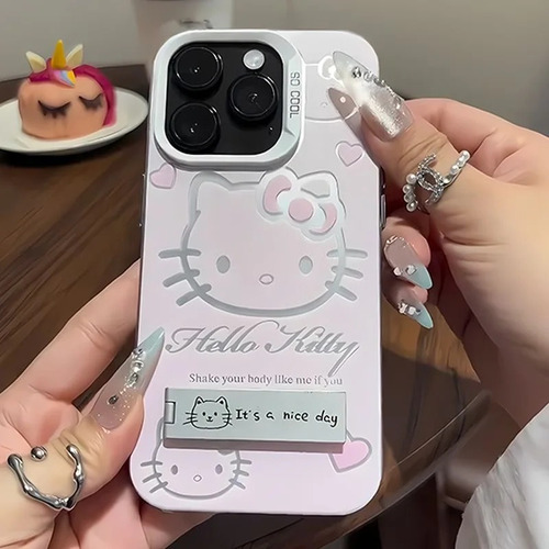 Para Funda De Teléfono Hello Kitty Heavy Duty Para iPhone