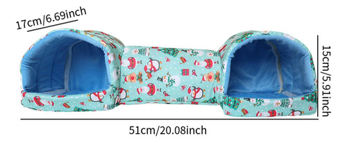 Hamster Tunnel Tube Play Habitat Rabbits Boneco De Neve Azul
