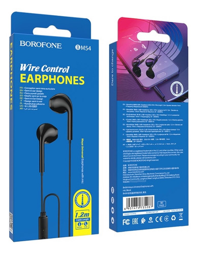 Audífonos Borofone Bm54 Manos Libres 3.5mm