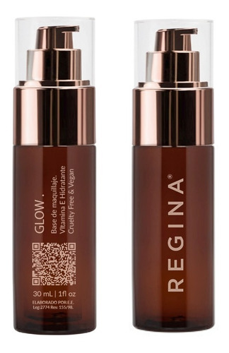 Imagen 2 de 8 de Base De Maquillaje Glow Natural Regina Oil-free Vitamina E