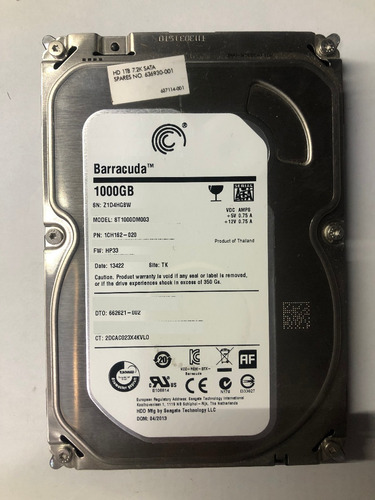 Disco Duro Interno Seagate Barracuda 1tb Desktop (Usado)