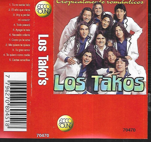 Los Takos Album Tropicalmente Romanticos Sello Ecco Cassette