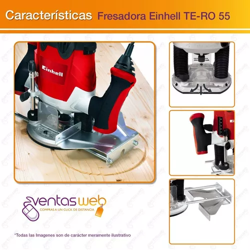 Fresadora Einhell Te-ro 55 1200w 220v 2 Manos + Fresas Full