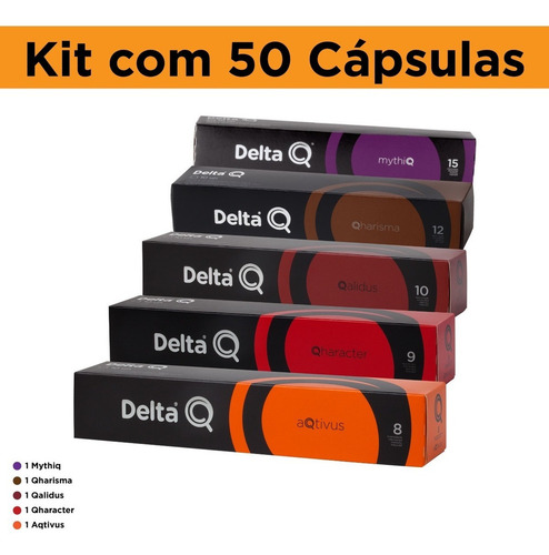 50 Capsulas Variadas Cafe Expresso Para Cafeteira Delta Q
