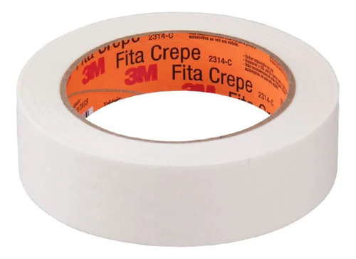 Fita Crepe 24mm X 50mt 3m Uso Geral Caixa Pintura Kit 5 Pçs