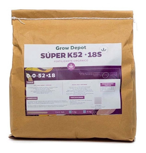 Súper K 52 Sulfato De Potasio Orgánico 15 Kg.