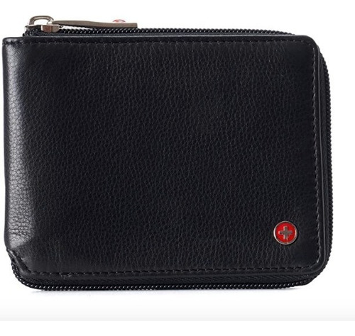 Alpine Swiss Rfid Cartera Para Hombre O Mujeres Color Negro 1