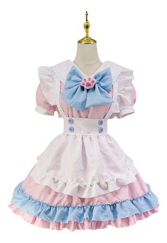Maid Lolita Cosplay Costume Lleva Un Vestido De Lazo Súper L