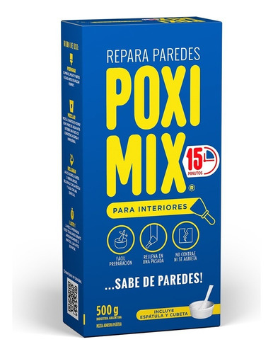 Pegamento mezcla Mezcla Adhesiva POXIMIX® INTERIOR 500g color blanco no tóxico