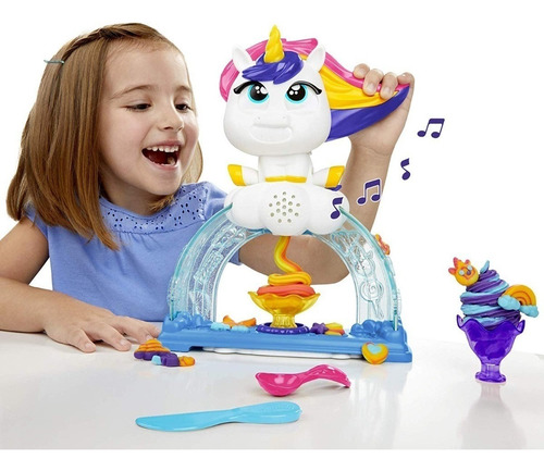 Imagen 2 de 4 de Play-doh Tootie The Unicorn Ice Cream Set With 3 Non-toxic