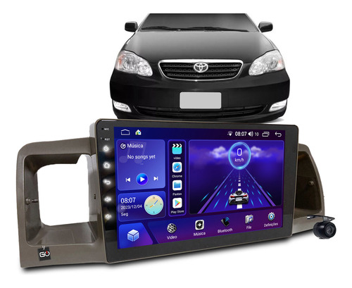 Multimidia Adak 9p Gps Carplay 32gb Toyota Corolla 2003-2008