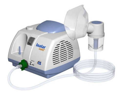Nebulizador compressor NS Inalar Compact branco e azul 110V/220V