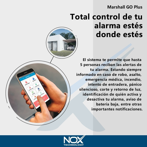 Imagen 6 de 9 de Kit Alarma Inalámbrica Casa Marshall Go Plus Wifi Oferta!!!