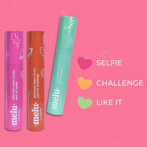 Máscara De Cilios Rimel Melu Challenge Laranja
