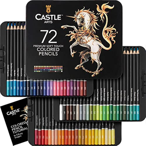 Castle Art Supplies Juego De 72 Lápices De Colores  Minas De